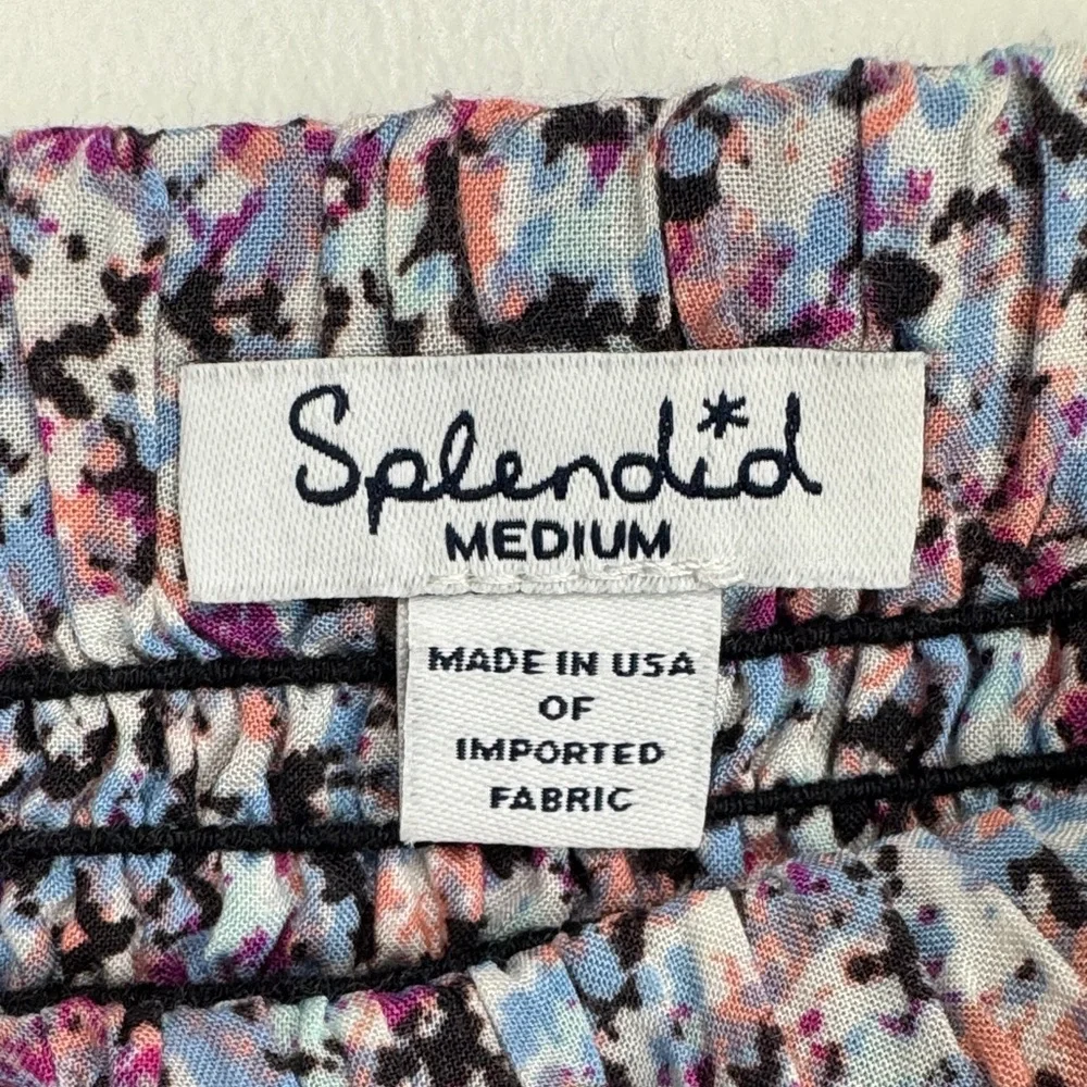 Splendid Multicolor Smocked Waist Floral Mini Skirt. Size Medium